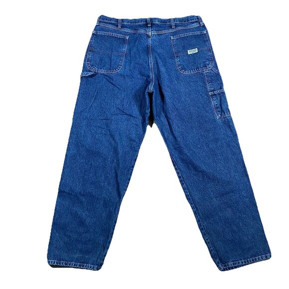 Wrangler Carpenter Jeans Men’s 40x32 Blue Denim Utility Workwear Made in Mexico - Picture 1 of 11